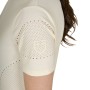 T-shirt donna da allenamento in tessuto con microfori