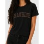 T-shirt nera donna RAWHIDE