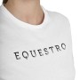 T-shirt donna in cotone logo laminato