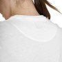 T-shirt donna in cotone logo laminato