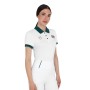 Polo donna allenamento tre bottoni Equestro X FISE 100