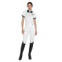 Polo donna allenamento tre bottoni Equestro X FISE 100
