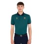 Polo uomo allenamento tre bottoni Equestro X FISE 100