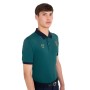 Polo uomo allenamento tre bottoni Equestro X FISE 100