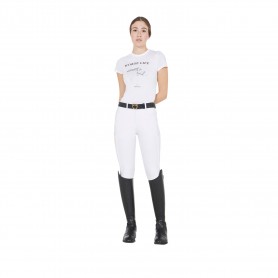 Pantaloni Concorso Donna Equestro Slim Fit Grip Ginocchio