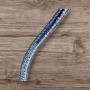Frontalino U shape in cristallo blu e azzurro