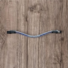 Frontalino U shape in cristallo blu e azzurro