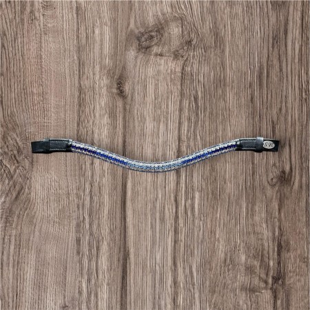 Frontalino U shape in cristallo blu e azzurro