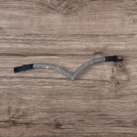 Frontalino V Shape in cristallo azzurro