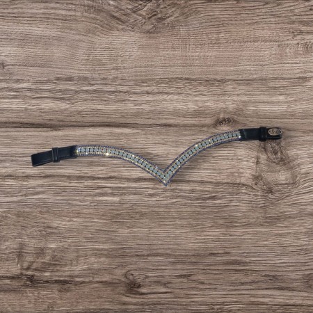 Frontalino V Shape in cristallo azzurro