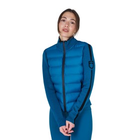 Piumino da donna in nylon e maglia con cerniera