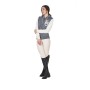 Felpa Equestro donna bicolore con zip frontale