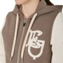 Felpa Equestro donna bicolore con zip frontale