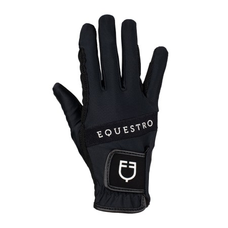 Guanti in tessuto tecnico con logo